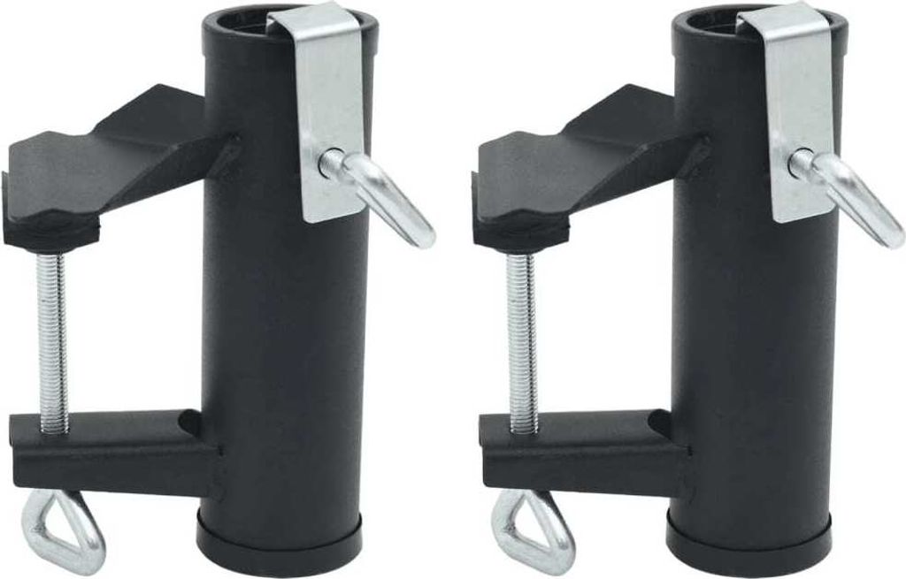 Sonnenschirmhalter für Balkon 2 Stk. 25-38 mm Stahl