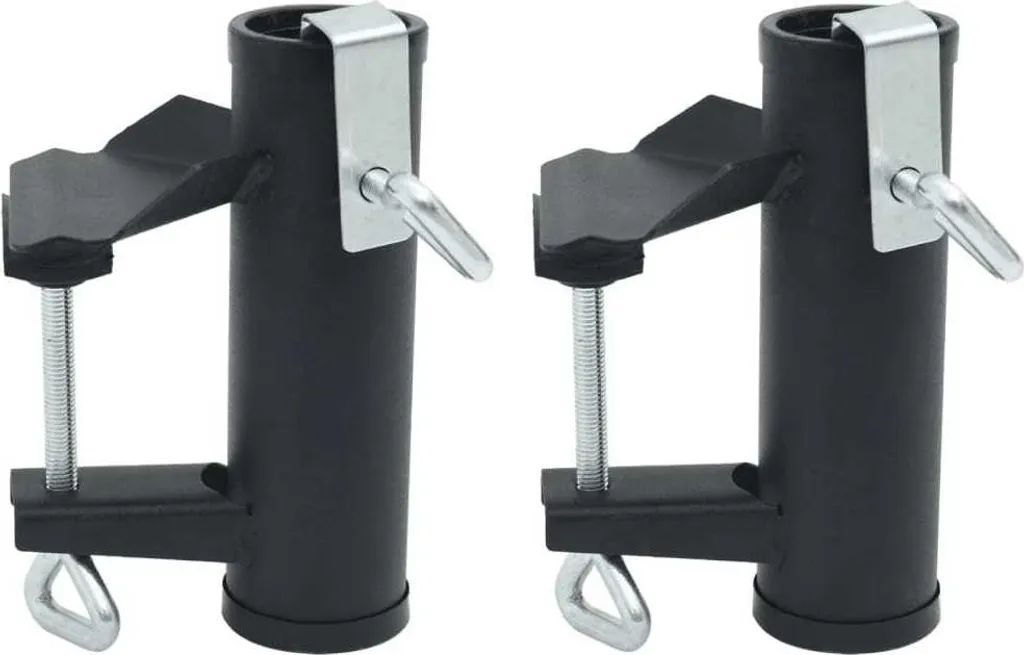 Pinces à parasol pour balcon 2 pcs 25-38 mm acier robuste