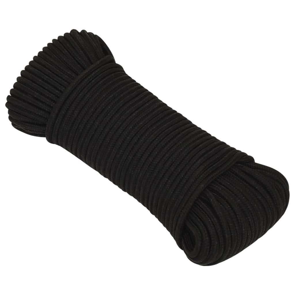 vidaXL Corda da lavoro nera 4 mm 100 m poliestere Immagine del prodotto 