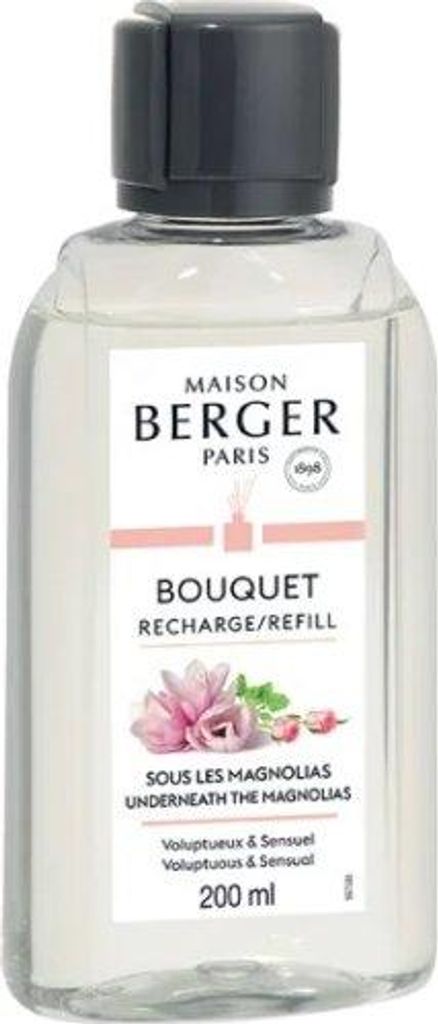 Maison Berger Paris Unter den Magnolien, Flasche, Flüssigkeit, Bernstein, Jasmin, Zitrone, Magnolien, Moschus, Patschuli, Rose, Transparent, 200 m...