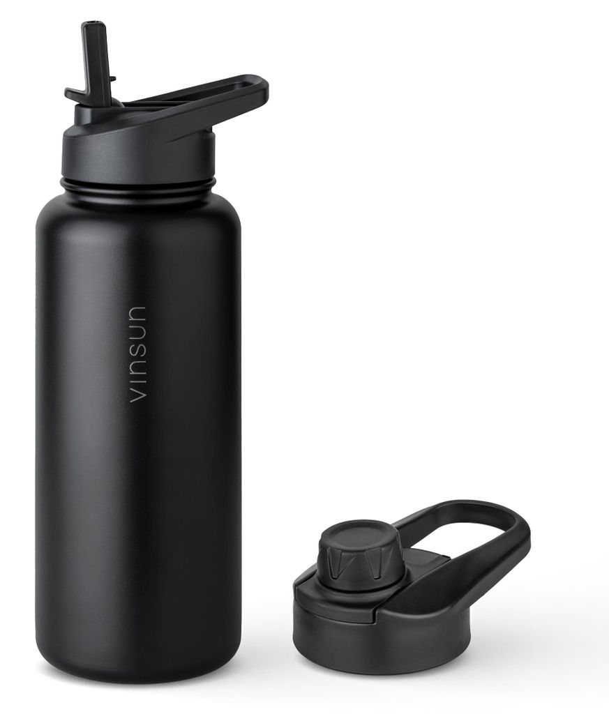 Trinkflasche Edelstahl 1L Thermoflasche Sport Flasche Produktbild 