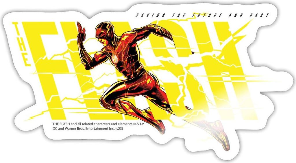 Spreadshirt The Flash Speedster Mit Logo Sticker Aufkleber, 10 x 10 cm, Weiß glänzend