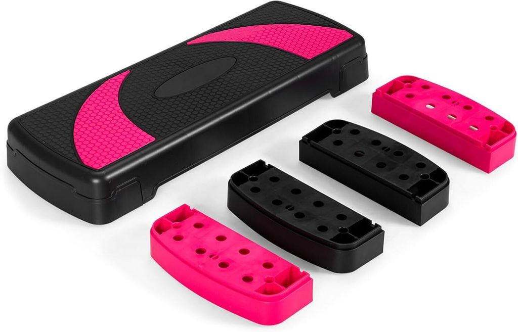 KOMFOTTEU Stepbrett Fitness Stepper, Aerobic Steppboard 10-15cm Höhenverstellbar, Step Bench Trainingsbrett rutschfest, Trainingsgerät