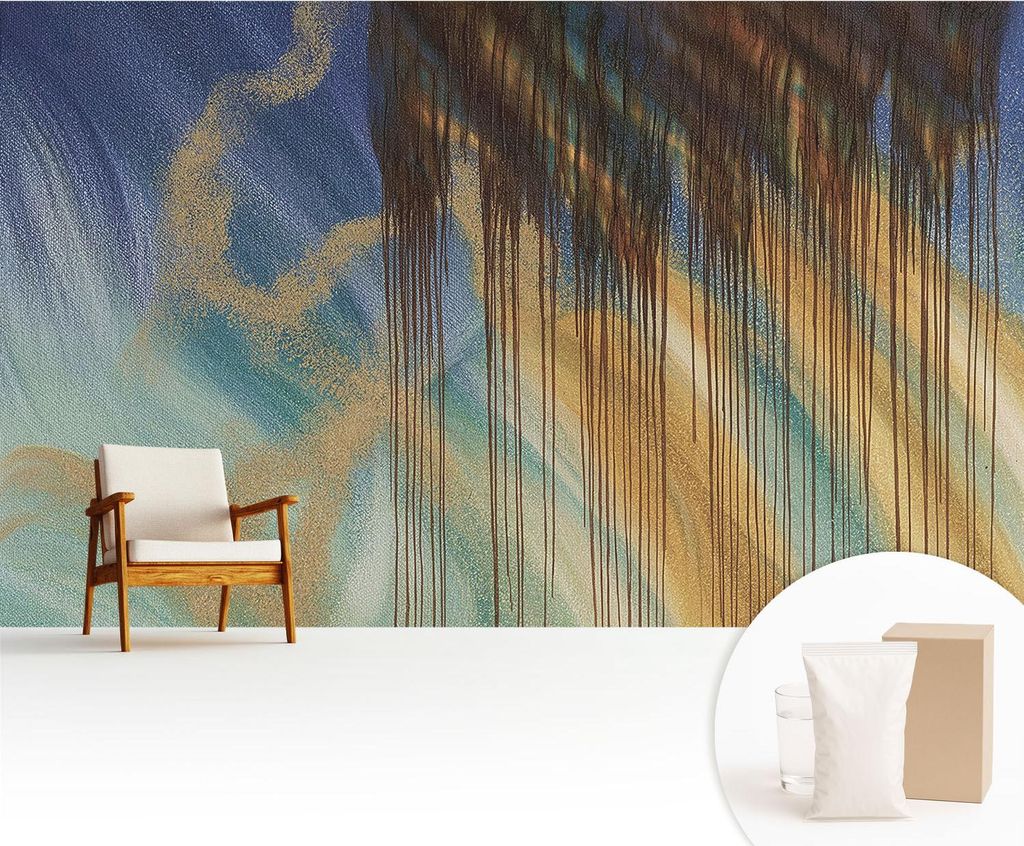 Fototapete - 416x254 cm - Tapete - Wandtapete - Wandbilder - Dekofolie - Tapete Folie - Wand - Dekoration - Wohnzimmer - Abstrakte Komposition