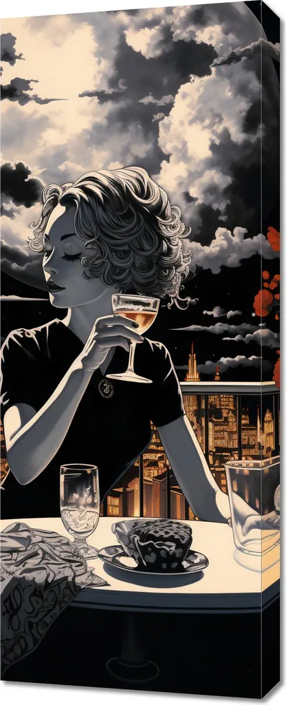 Déco Murale Toasts en soirée 40x100 cm - Habillez vos Murs Vides