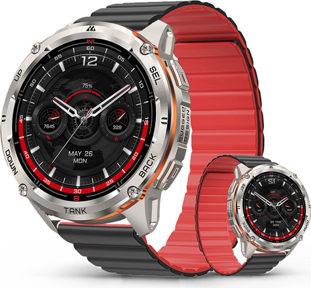 2025 KOSPET TANK T3 ULTRA2 GPS Smartwatch Herren Smartwatches 480mAh lange Batterien 5 ATM & IP69K 50M Wasserdicht AOD