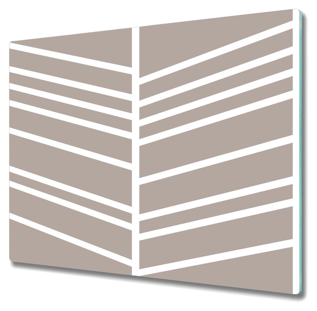 Küchenschneidebrett - Glasschneidebrett - Herdabdeckung - Fischgrätenmuster