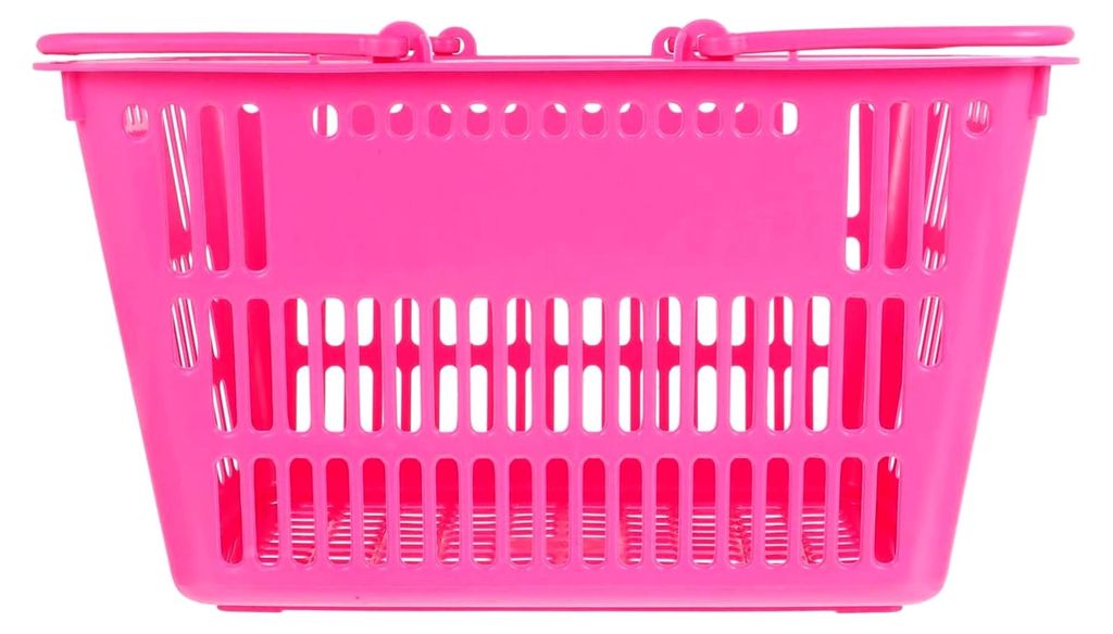Kunststoff Einkaufskorb mit Griffen 16l Aufbewahrungskorb für Supermarkt und Zuhause, korrosions- und verschleißfest, großer Organizer für Gem...