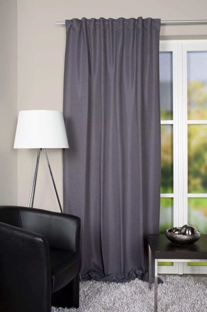 HOME WOHNIDEEN John 160 x 135 cm 1x Verdunklungsschal inkl. 1x Bügelband Anthrazit