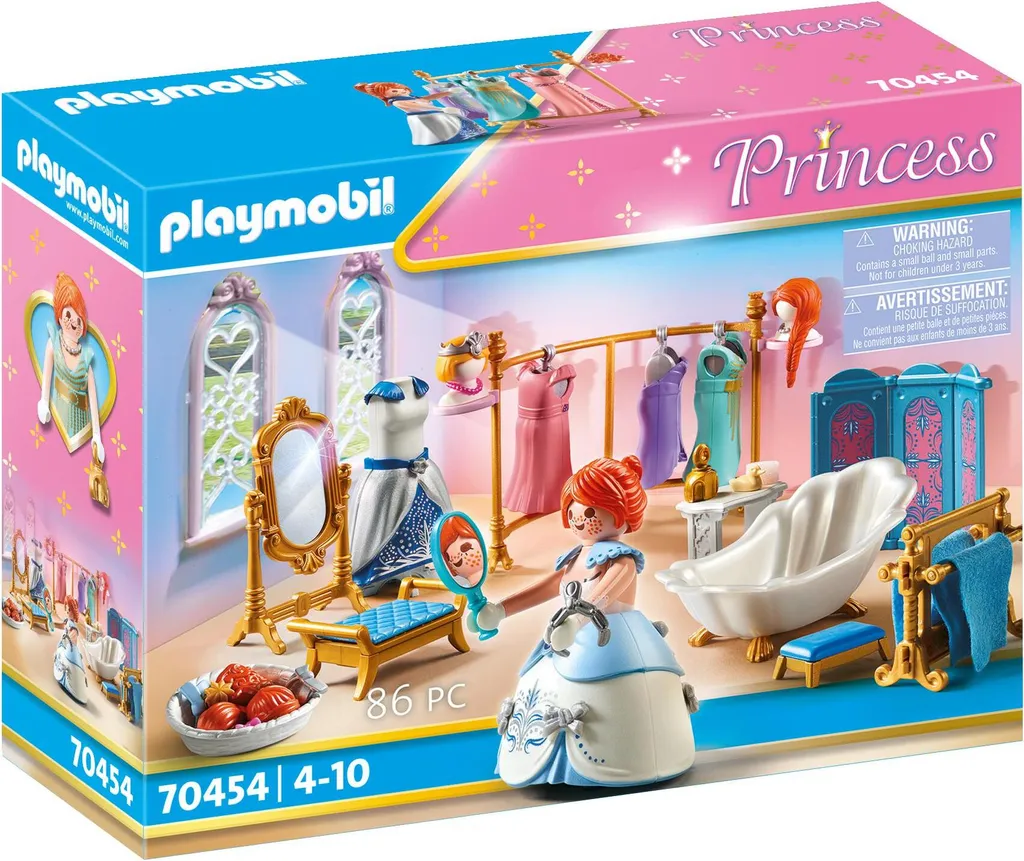 PLAYMOBIL Princess 70454 Dressing-room avec baignoire et accessoires