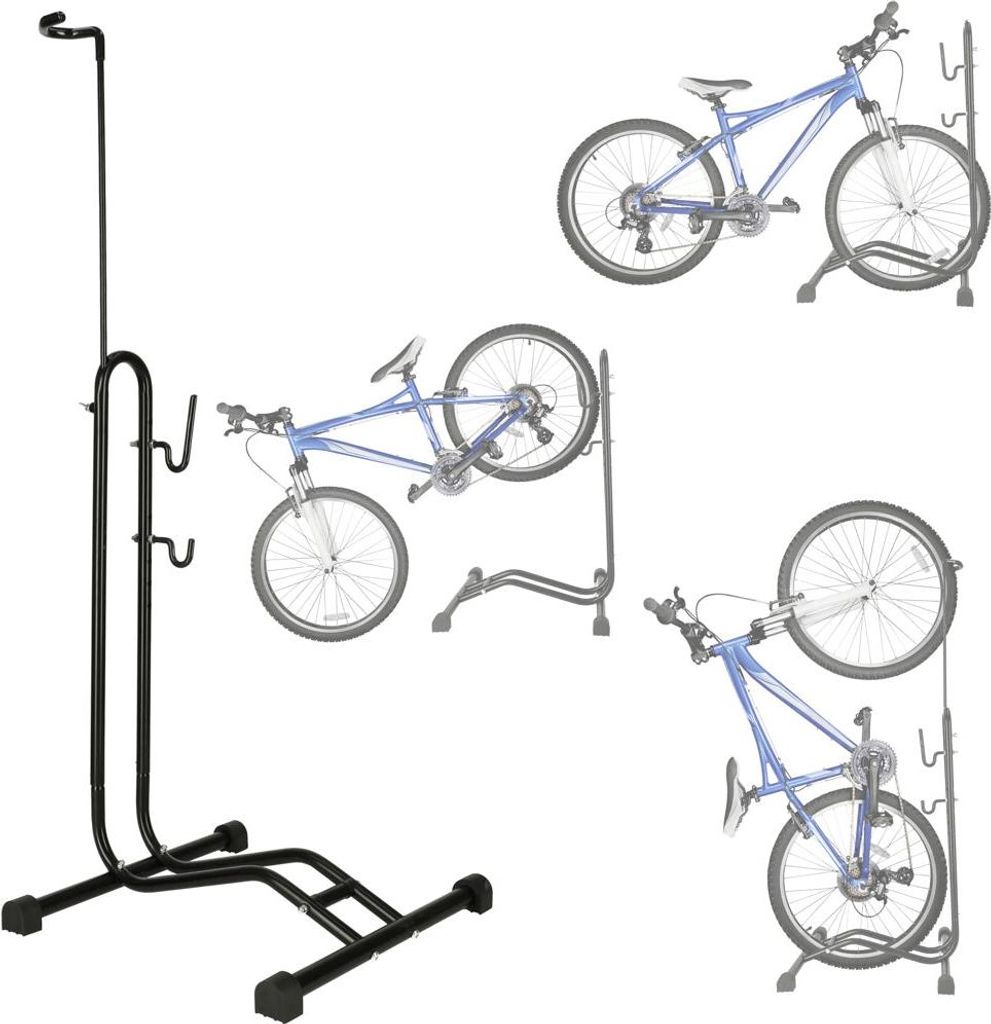 Fahrradständer einzeln hoch stabil aus Metall schwarz Produktbild 