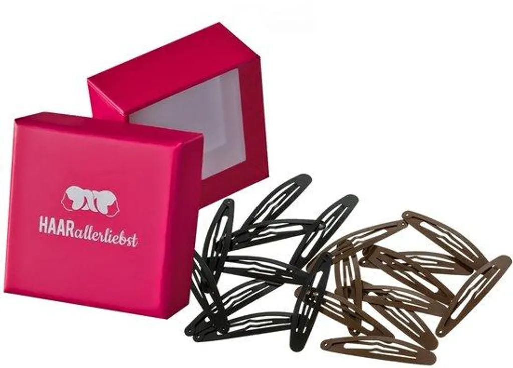 Barrettes ovales de 6 cm noires et marron pour enfants et femmes - Lot 12