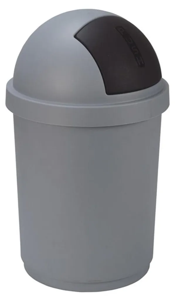 Poubelle 50 Litres Idéale Cuisine et Bureau Roll Bullet Curver Argent