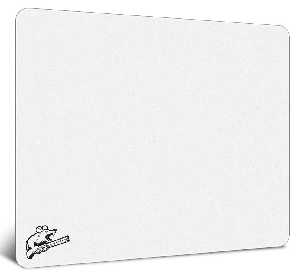 Tapis de souris gaming en verre trempé anti-usure blanc 400x480mm