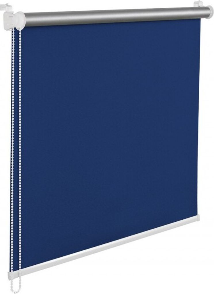 Thermorollo Verdunklungsrollo 95x200 cm blau Fensterrollo mit Thermobeschichtung 100% Abdunklung in