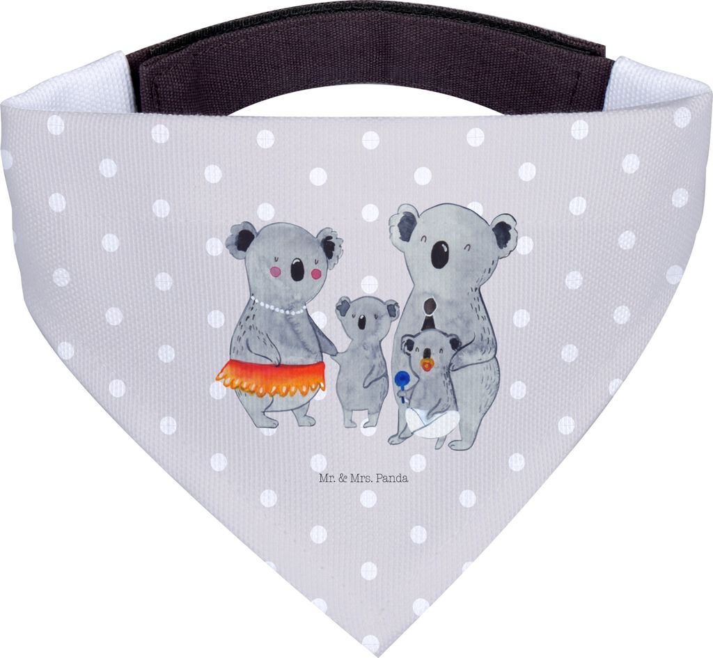 Mr. & Mrs. Panda Hundehalstuch Koala Familie - Grau Pastell Produktbild 