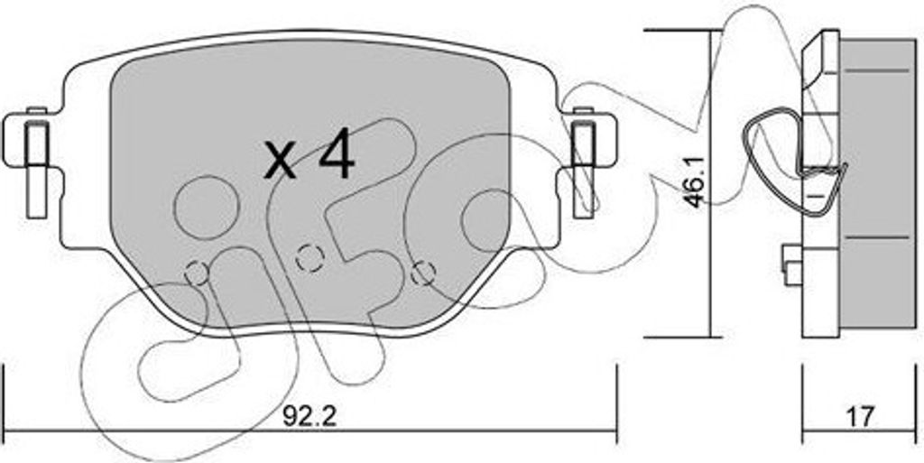 CIFAM Bremsbeläge Satz Hinten Bremsklötze für OPEL Corsa F 822-1246-0