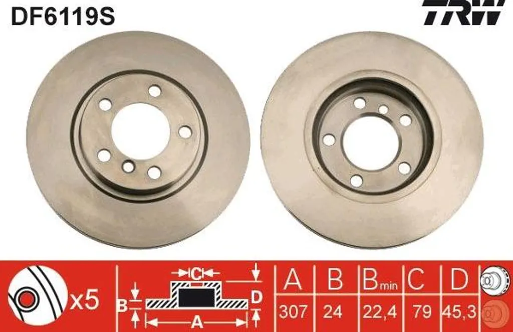 Disque de frein TRW 9804829 : fini les vibrations sur votre Mini