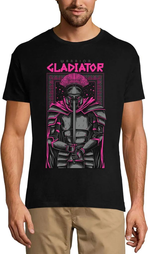 Herren Grafik T-Shirt Gladiatorenkrieger - gruselig – Warrior Gladiator - Scary – Öko-Verantwortlich Vintage Jahrgang Kurzarm Lustige Druck Ge...