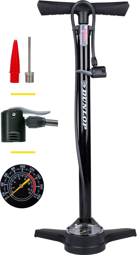 Dunlop podlahová pumpa na bicykel a auto s manometrom - Obrázok produktu 6