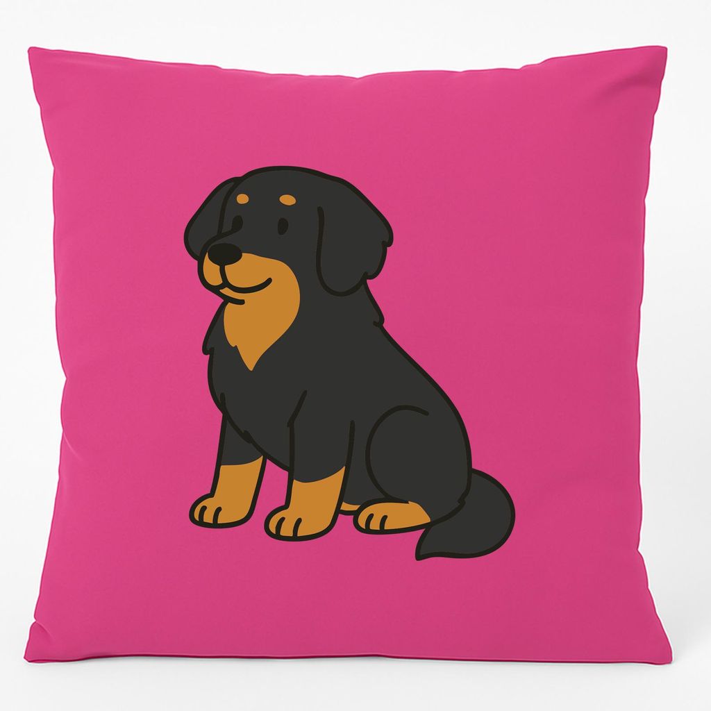 Huuraa Kissen Hovawart Comic Hovi 40x40cm mit Füllung Fuchsia Baumwolle Dekokissen Geschenkidee