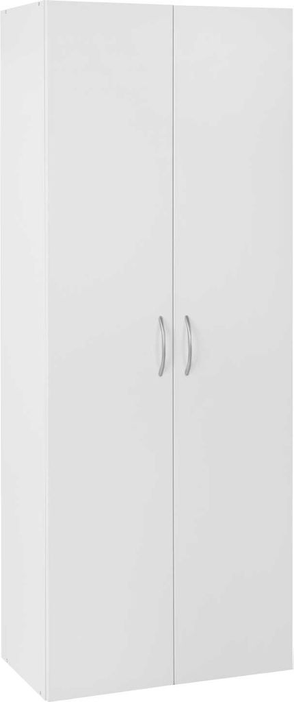 Schrank - Weiß - 70 x 185 x 40 cm - 5 Einlegeböden Produktbild 