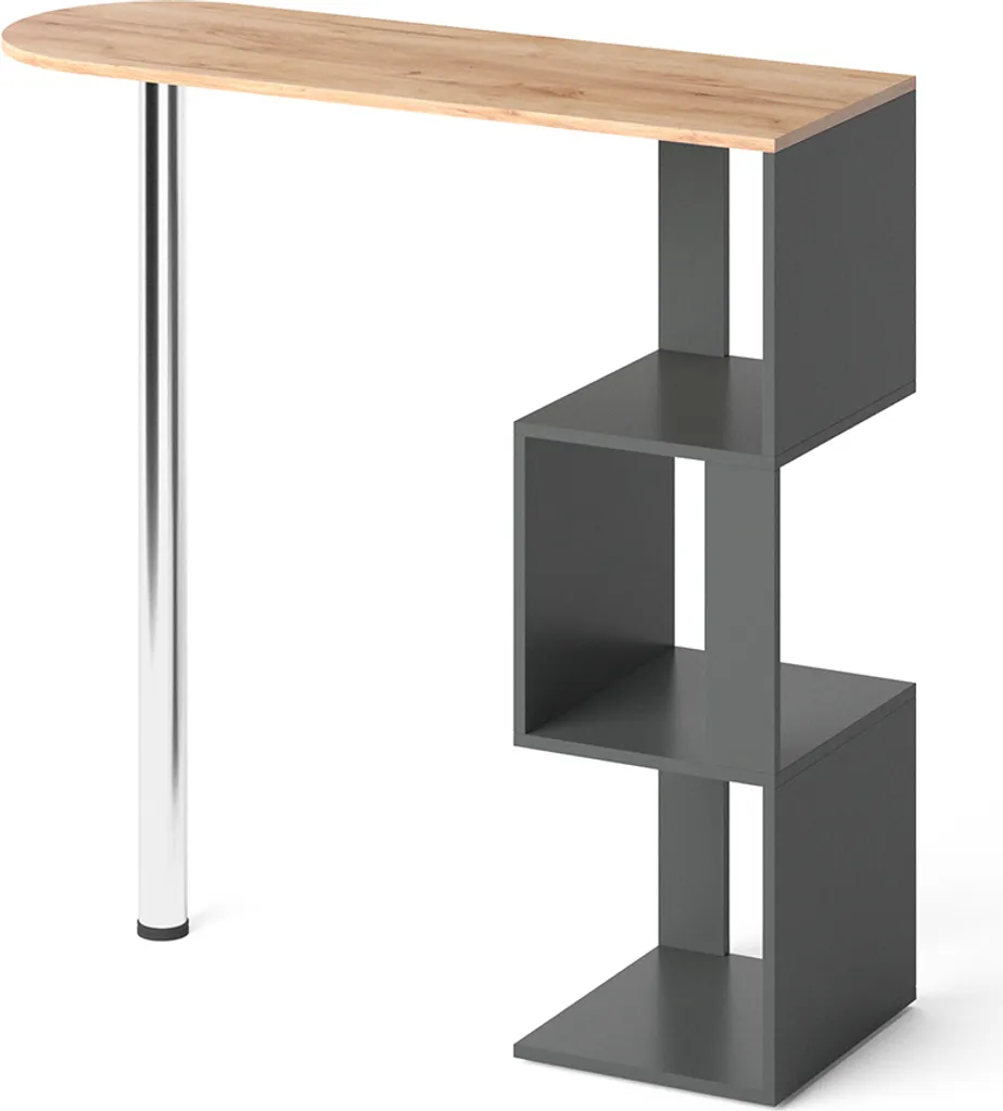 Table haute bois Vicco Vincent 113x39,8 cm chêne doré robuste 34474