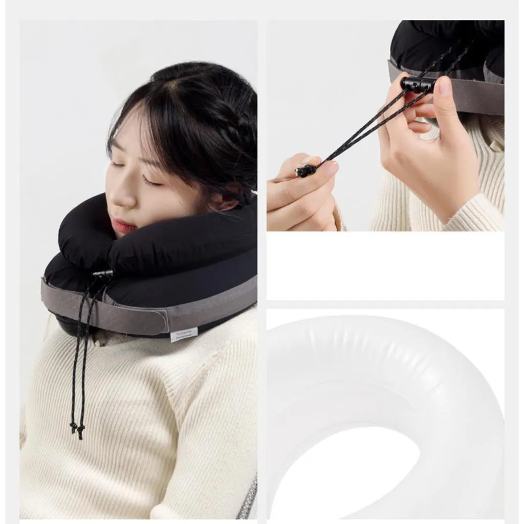 Oreiller cervical respirant en TPU avec support 3D et gonflage double