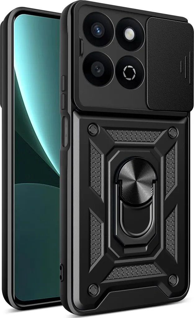 Custodia Honor 200 Smart Silicone Nero Bumper Anello - Protezione Top