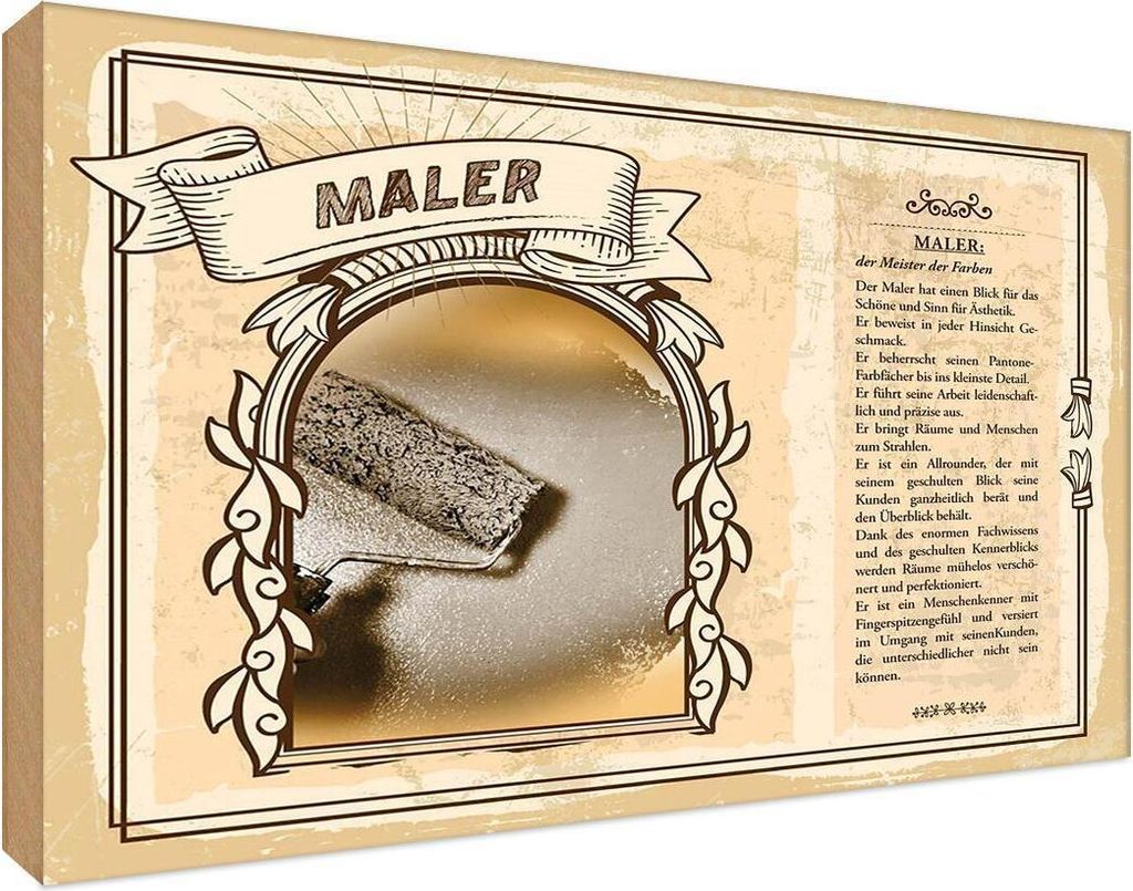 vianmo Holzschild 12x18 cm Maler Meister Beruf Arbeit