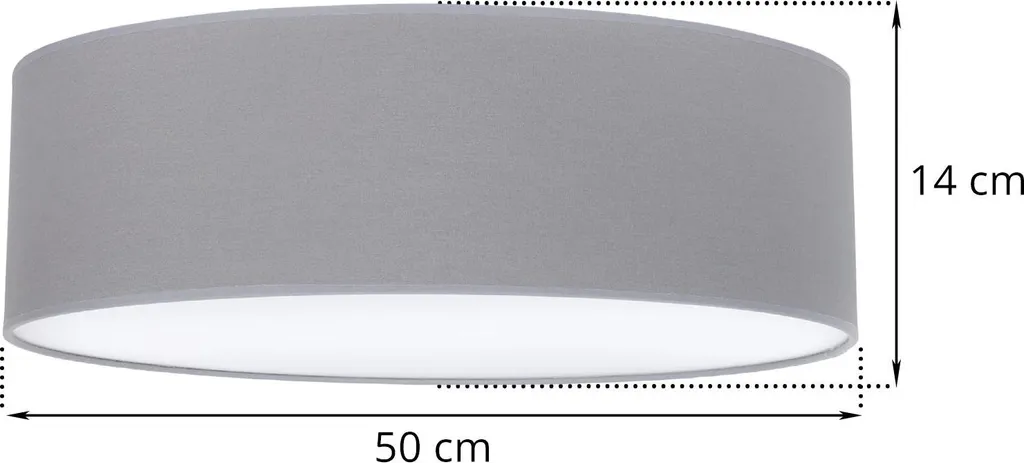Lampada da soffitto Gaja Plexi grigio 50cm E27 - 5