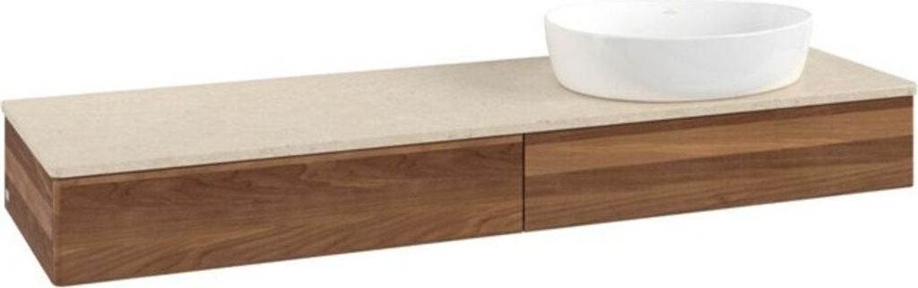 V&B Waschtischunterschrank ohne Frontstruktur -Beleuchtung Antao 160x50cm, WBP-farbe botti., warm walnut