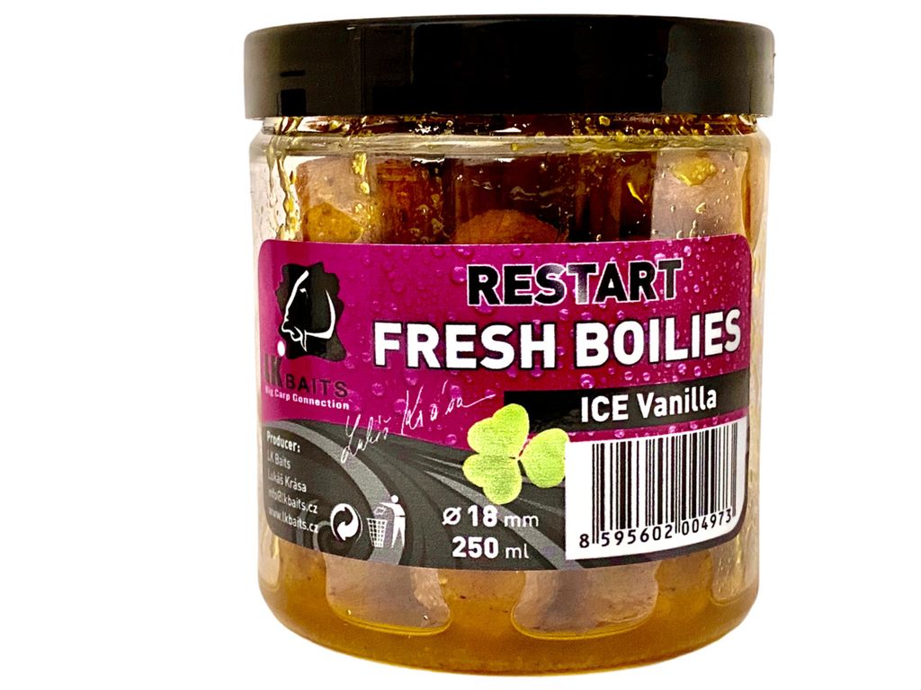 LK Baits Boilie v dipu Fresh Boilie Restart Ice Vanilla Produktbild 