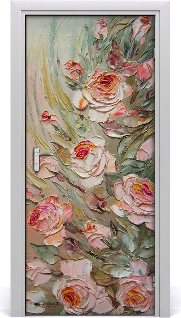 Tulup Türaufkleber 95x205 cm Dekorative Aufkleber Selbstklebend Wasserdichte Tapete Abnehmbar Schlafzimmer Wohnzimmer Wohnkultur - Roses