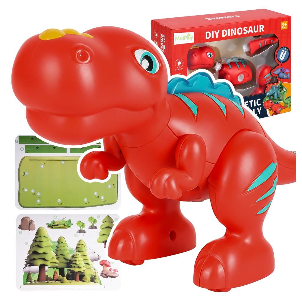 Malplay, blocs de construction magnétiques, dinosaure Image du produit 