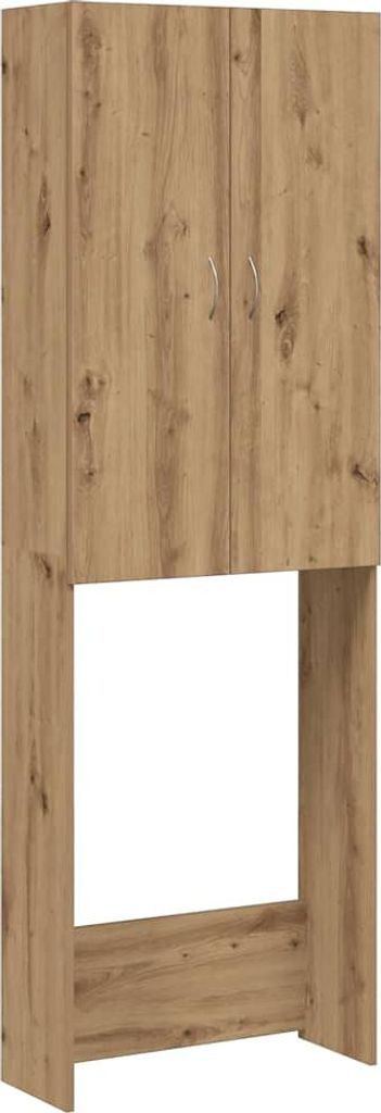 vidaXL Artisan dubová skrinka na práčku 64x25,5x190 cm Obrázok produktu 