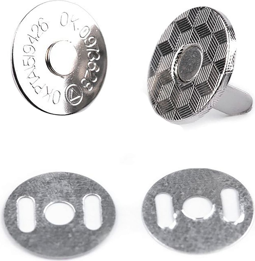 10 Magnet-Verschlüsse rund, Taschen Schloss Verschluss, Farbwahl