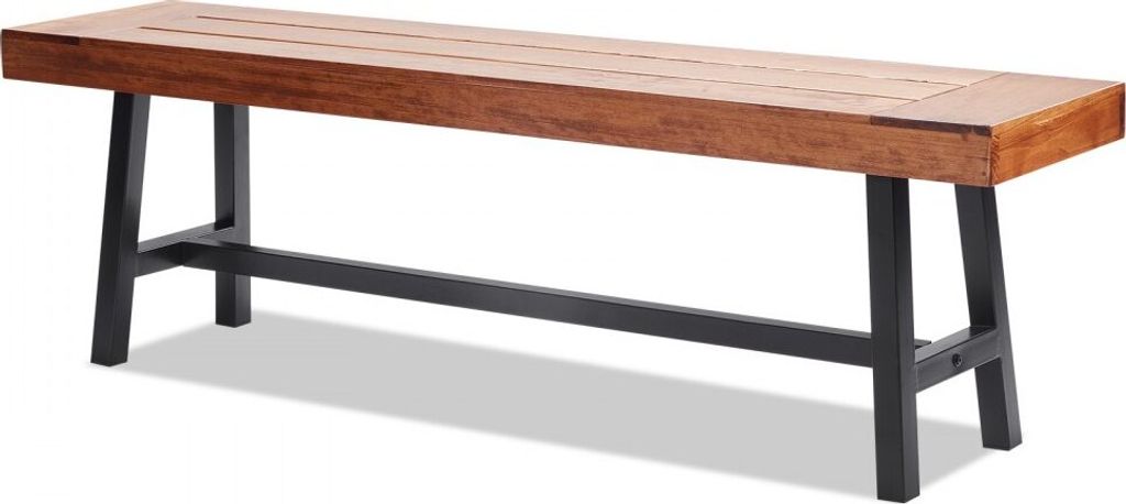 Gartenbank 160 cm Holz 227 kg Park- und Terrassenbank Sitzbank für 3 Personen
