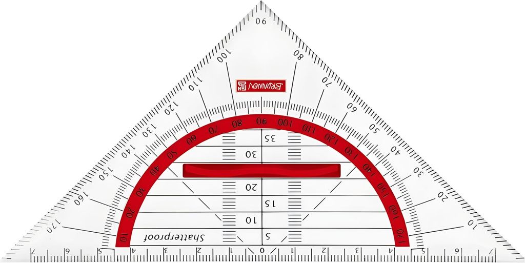 BRUNNEN Geometrie-Dreieck 16cm Griff red 104975923
