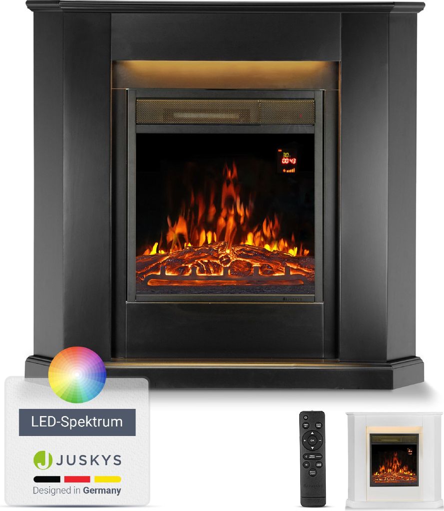 Juskys Elektrokamin 1000 / 2000 W - Eckkamin mit Heizung, Produktbild 