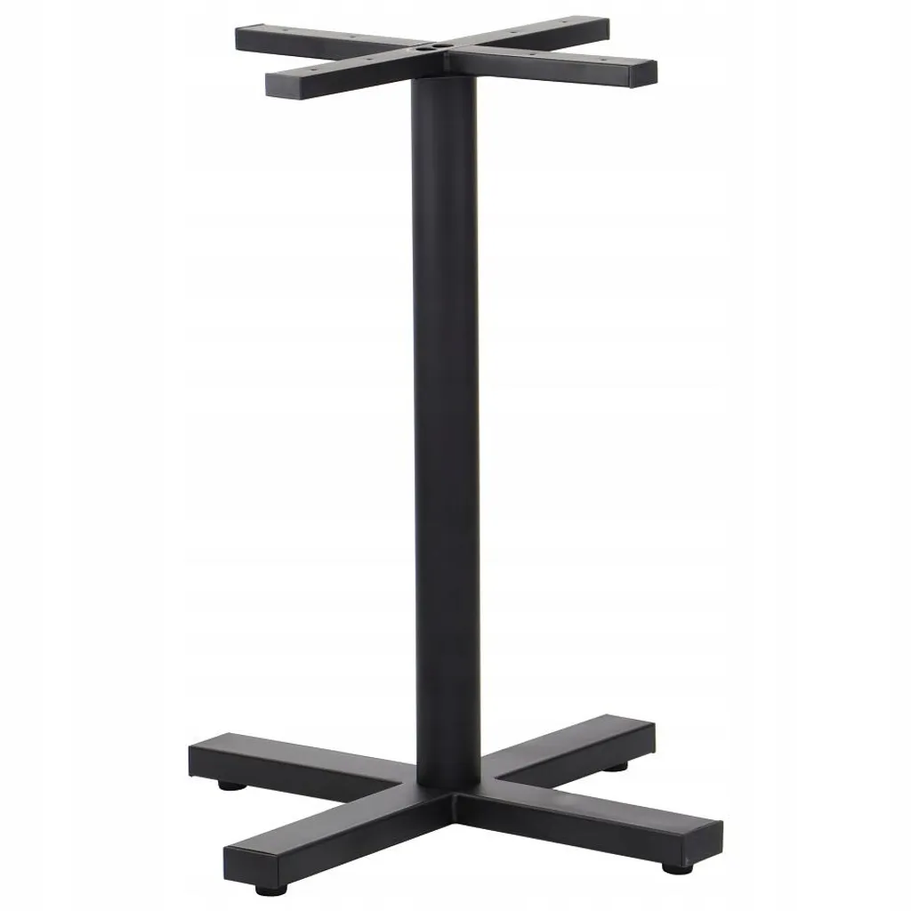 Structure de table 58x58 cm en métal noir résistant avec base stable