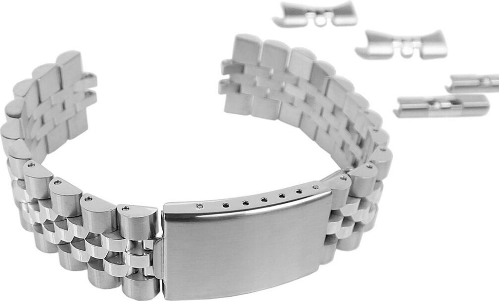 Uhrenarmband 20mm | Edelstahl silbern | passend für RLX Uhren 34190