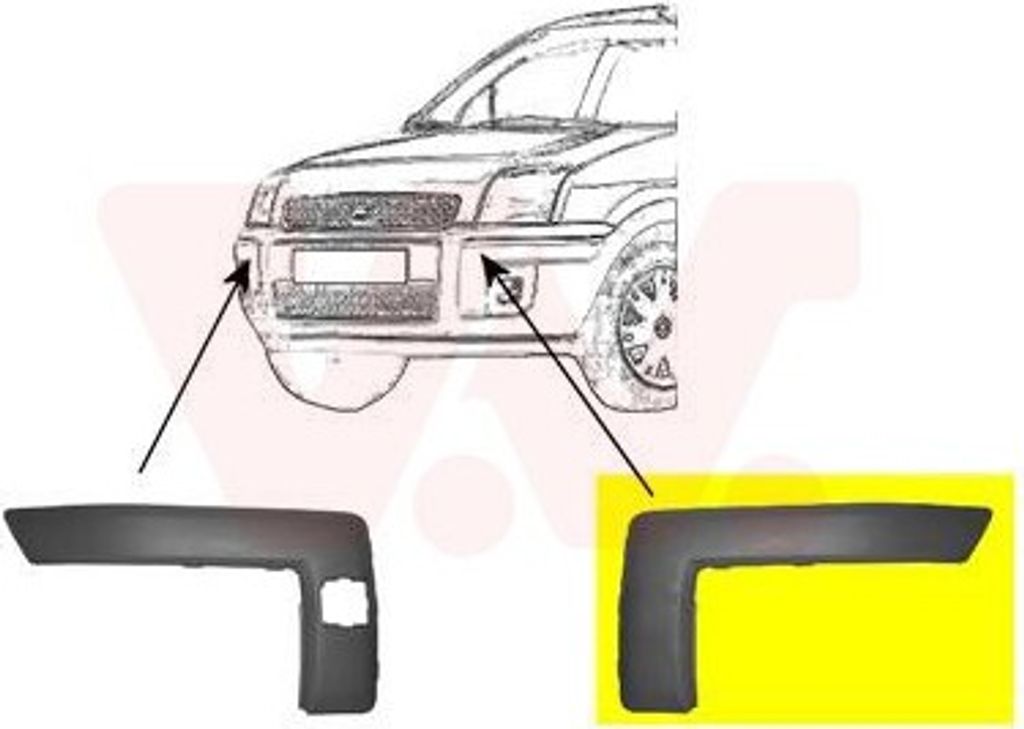 VAN WEZEL 1811581 Stoßstangen-Abdeckung Vorne Links für FORD FUSION (JU)