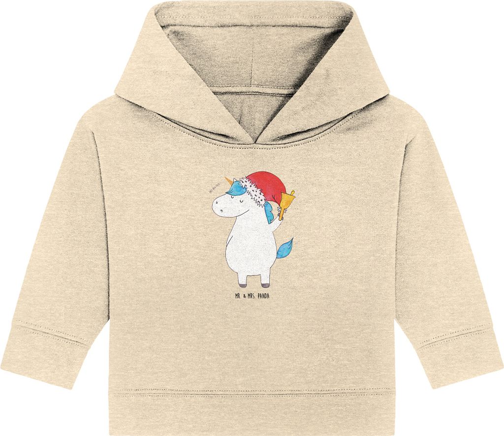 Mr. & Mrs. Panda Organic Baby Hoodie Einhorn Weihnachtsmann Produktbild 