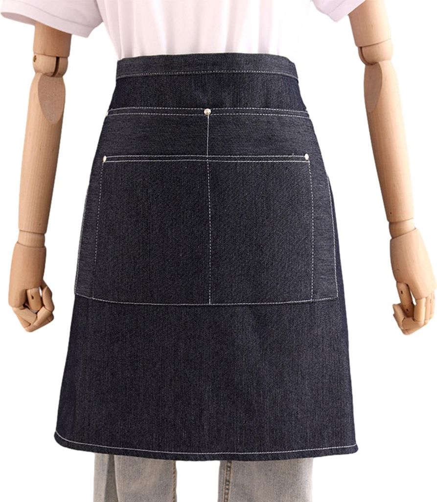 Jeans-Hüftschürze mit Taschen, strapazierfähiges, fleckenabweisendes Design mit mehreren Taschen, Kellnerschürze (Halbschürze) für Gärtner, ...