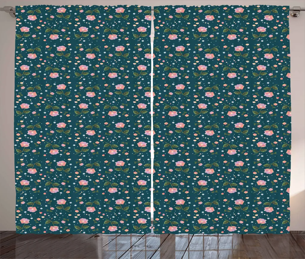 Tenda Rose Shabby Chic ABAKUHAUS | Trasforma il tuo Soggiorno