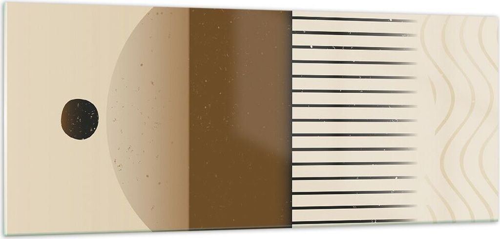 Bilder auf glas - Einteilig - Abstraktion Geometrisch Boho - 100x40cm - Glasbilder - Wandbilder - Bilder - Wanddekoration aus Glas - Glas Bilder - ...