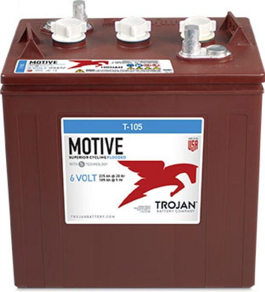Trojan T-105 6V 225Ah Deep Cycle Traktionsbatterie EAPT