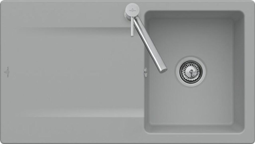 V&B Flächenbündige Spüle Siluet 50 Flat Spülbecken, stone white