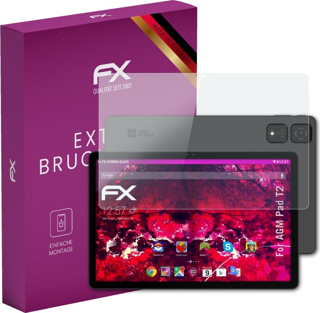 atFoliX FX-Hybrid-Glass Displayfolie kompatibel mit AGM Pad T2 Glasfolie
